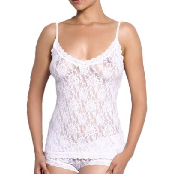 Hanky Panky - Womens Sig Lace V Neck Camisole, size small US womens, color white - Picture 1 of 4
